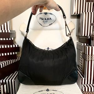 PRADA SAFFINANO LEATHER & NYLON BAG